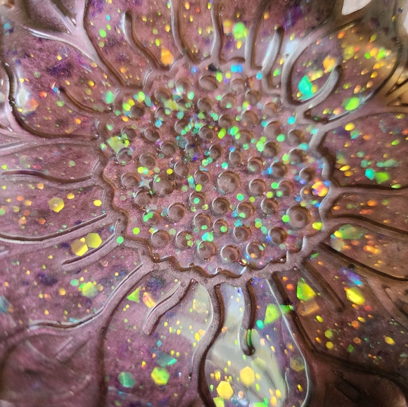 Purple sunflower trinket dish - Picture 3 of 14
